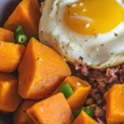 “Power Up Your Morning with a Delicious Sweet Potato & Egg Protein Bowl!”